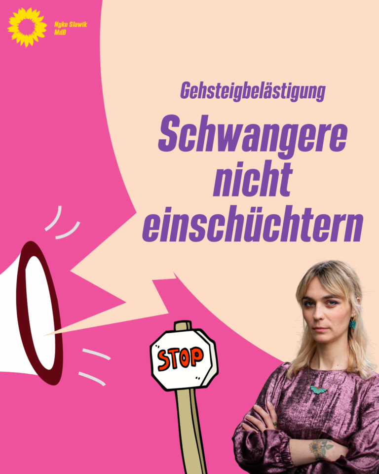 Schluss mit Gehsteigbelästigung